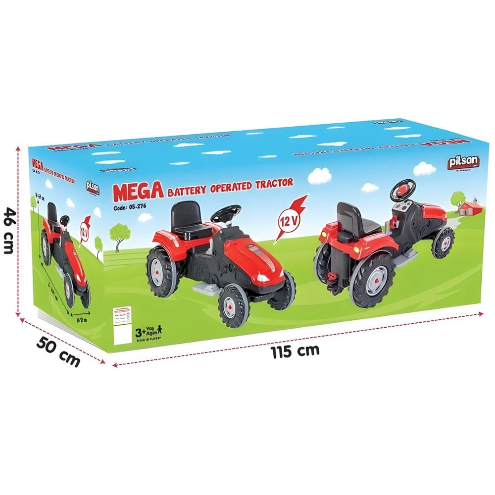 PILSAN MEGA TRAKTOR 12V AKULU KIRMIZI Diğer PLS 05 276 K