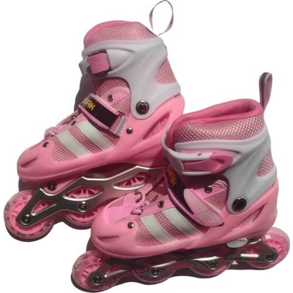 Ayarlanabilir Işıklı Silikon Tekerlekli Paten 39-43 Pembe Diğer PSF H8136 3 L P