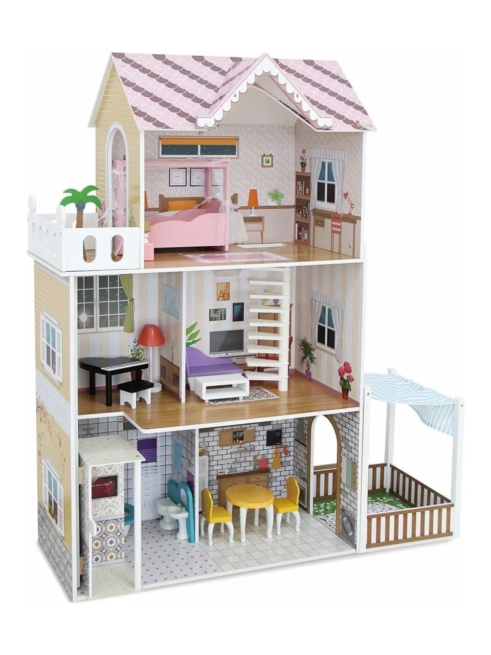 Vardem 3 Katlı 15 Parça Aksesuarlı Ev Set 120x104X36.4Cm Vardem TX1195