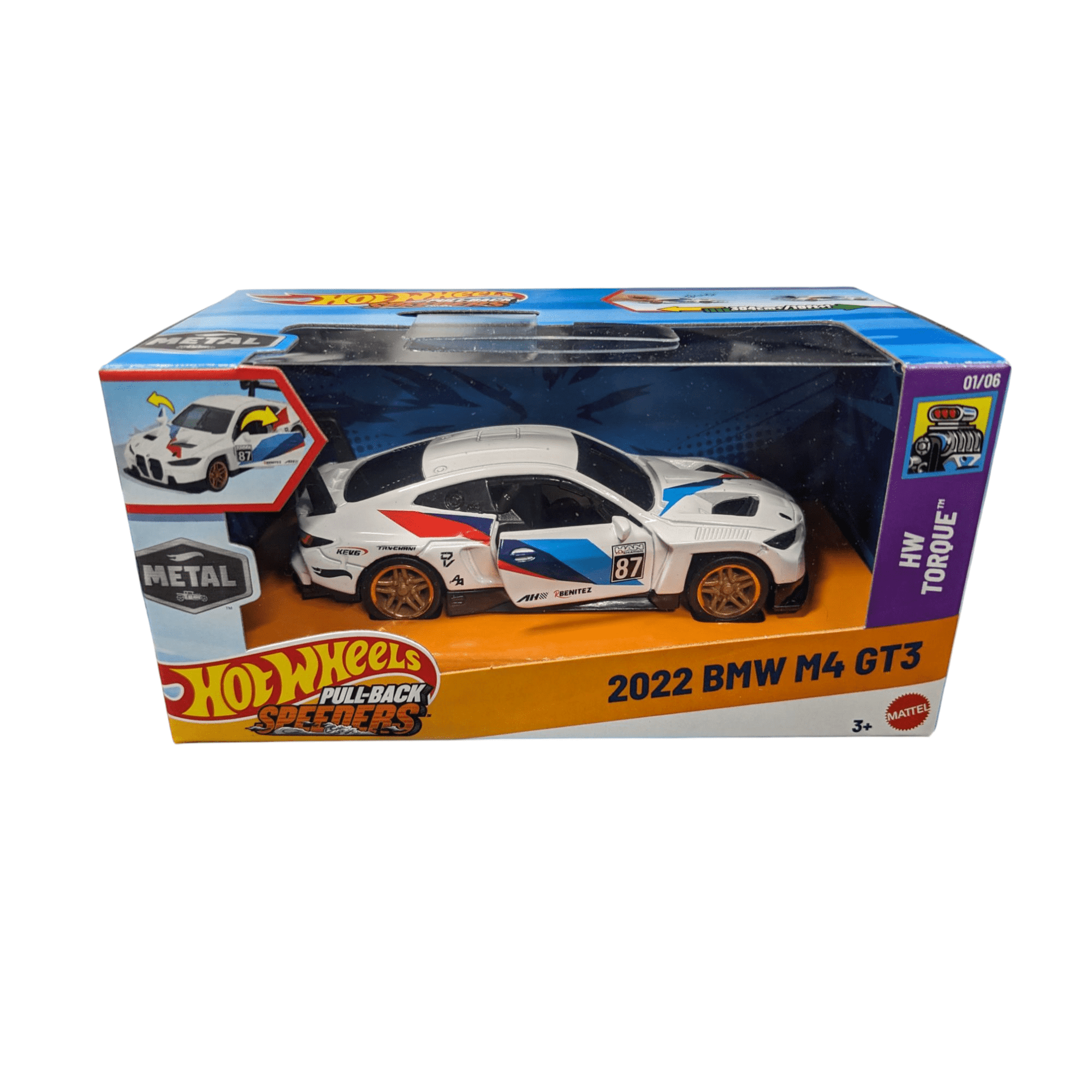Hot Wheels Pull-Back Speeders 2022 BMW M4 GT3 HPR70-JKP98 Hot Wheels JKP98