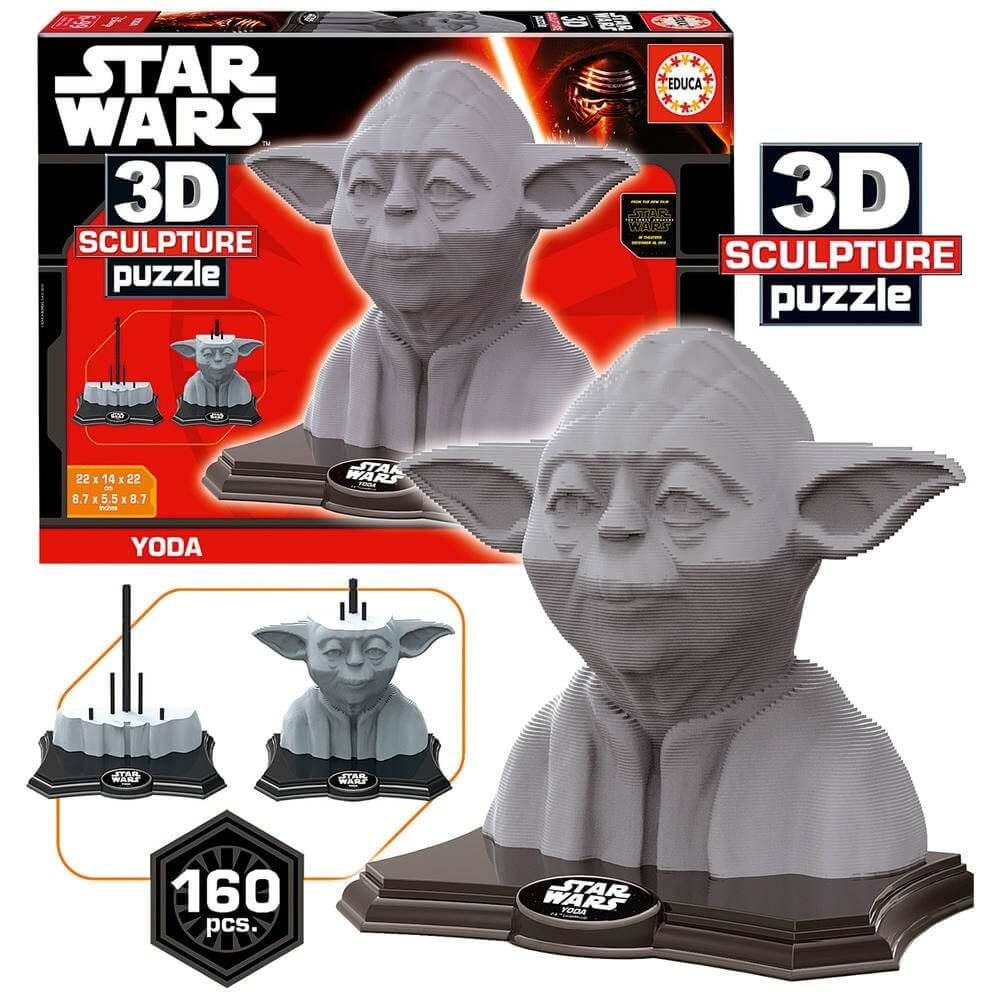 Educa 3D Puzzle 160 Parça Heykel Puzzle Yoda Educa HD 16501