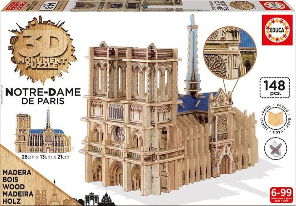 Educa 148 Parça 3D Monument Puzzle Notre Dame Educa HD 16974