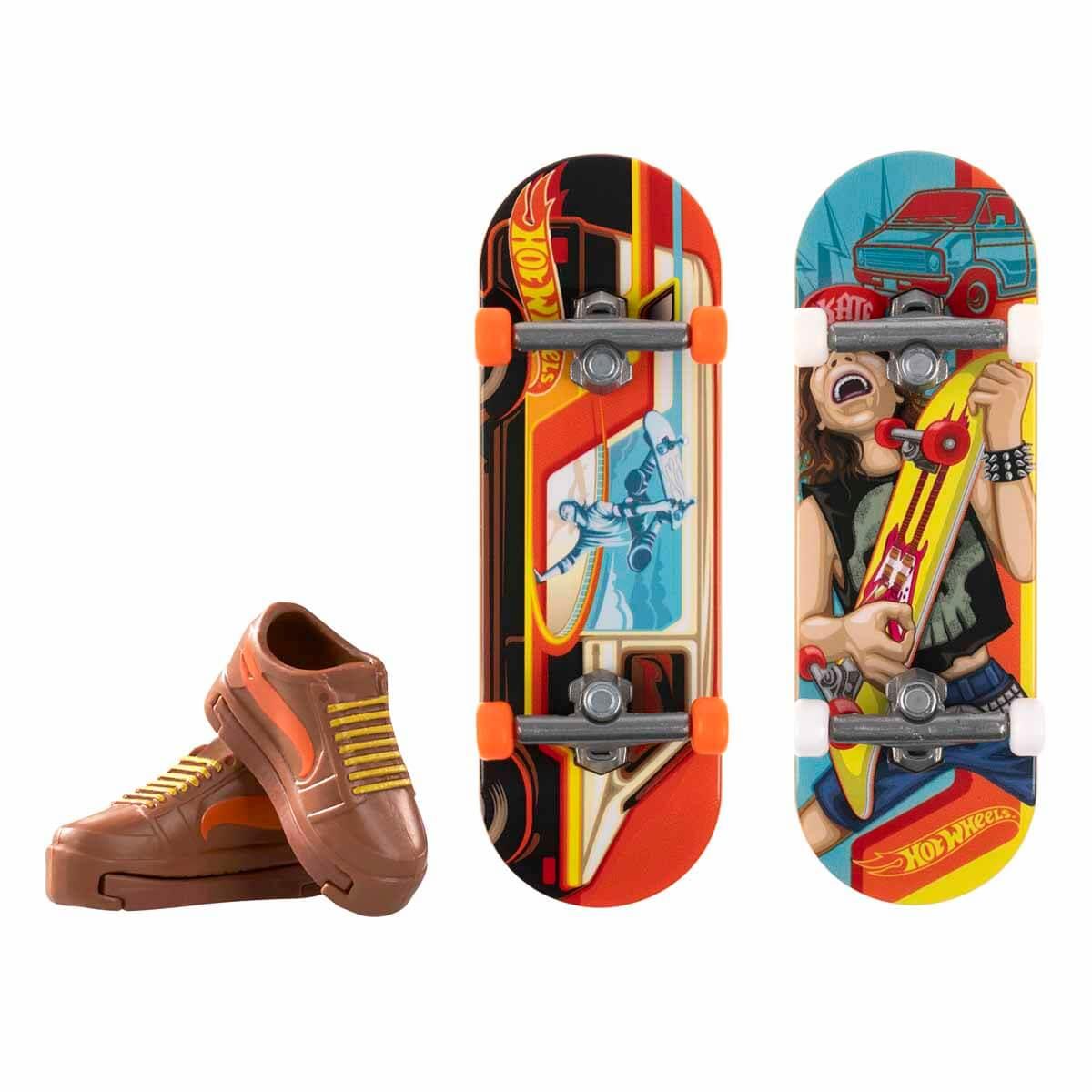 Hot Wheels Skate Retro Temalı Ikili Parmak Kaykay ve Ayakkabı HXL17-HXL20 Hot Wheels HXL20