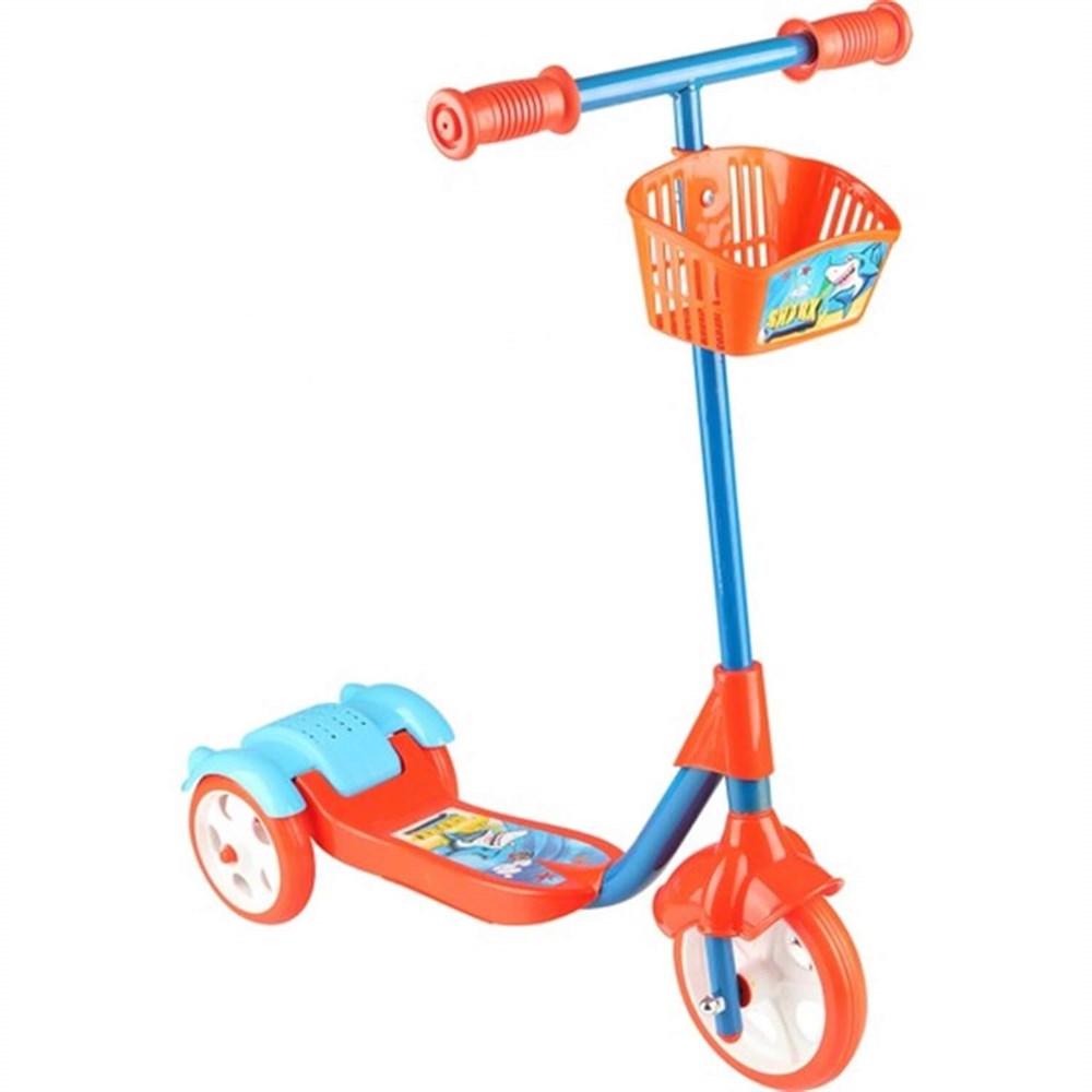 Erdem 3 Tekerlekli Frenlı Sepetli Shark Scooter Erdem Oyuncak ERD ESC13E