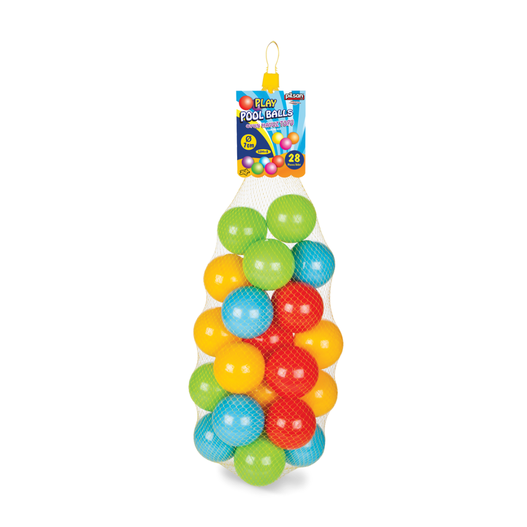 Pilsan Oyun Havuz Topları Filede 7 Cm 28'li  Pilsan PLS 06 423