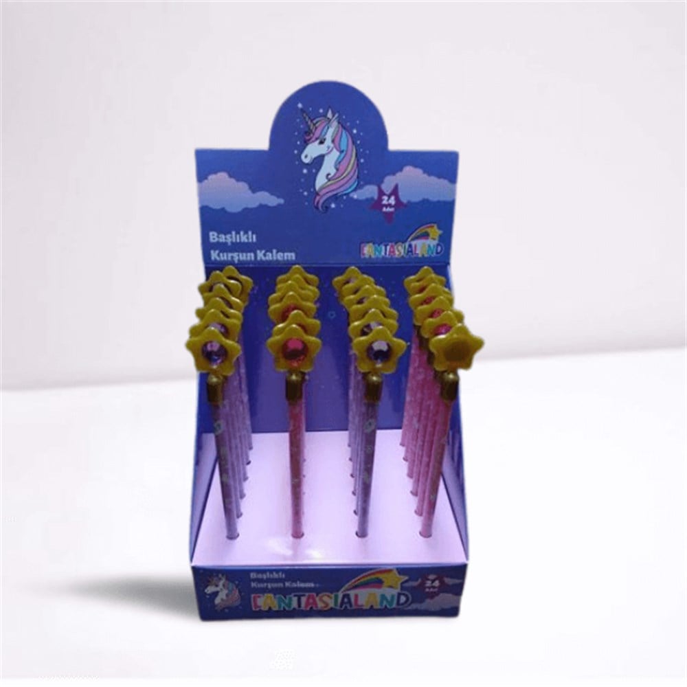 Fantasialand L.Prıncess Yıldız Başlıklı Simli Kurşun Kalem Fantasialand KLM028