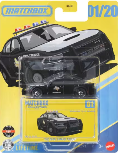 Matchbox Premium Arabalar 2023 Dodge Charger Pursuit JJW01 Matchbox JJW01