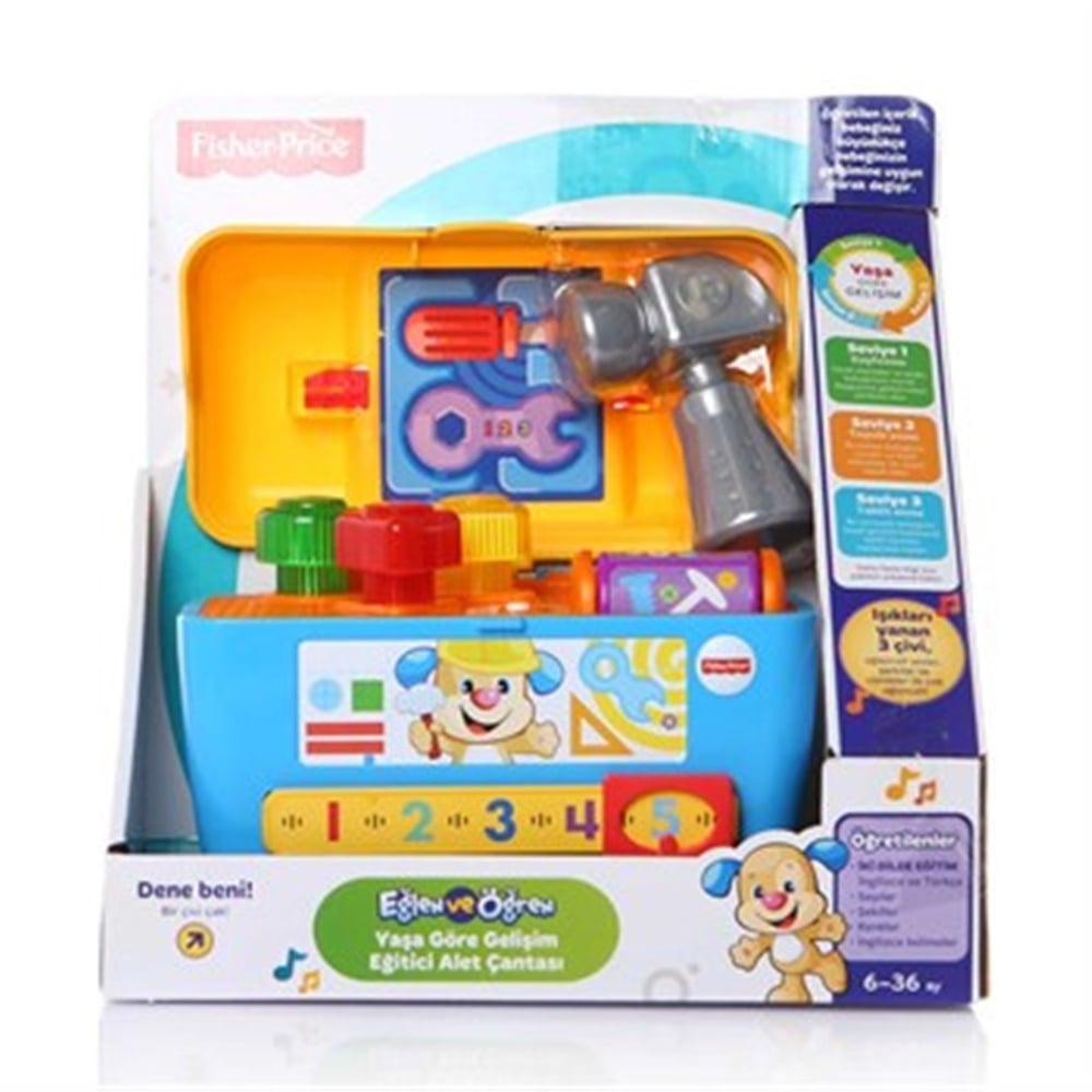 FİSHER PRİCE L&L YAŞA GÖRE GELİŞİM EĞİTİCİ ALET ÇANTASI (TÜRKÇE/ İNGİLİZCE)