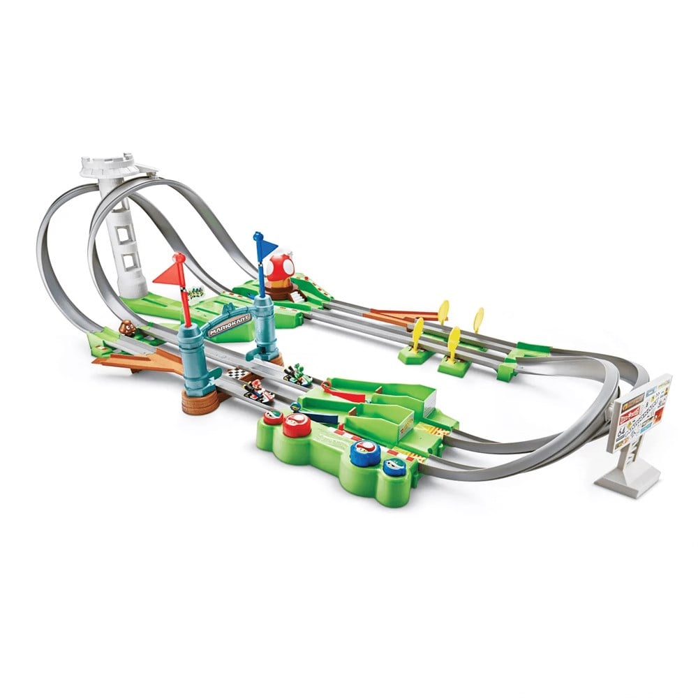 Hot Wheels Mario Kart Motorlu Çılgın Dönüş Parkuru Yarış Seti GCP27 Hot Wheels GCP27