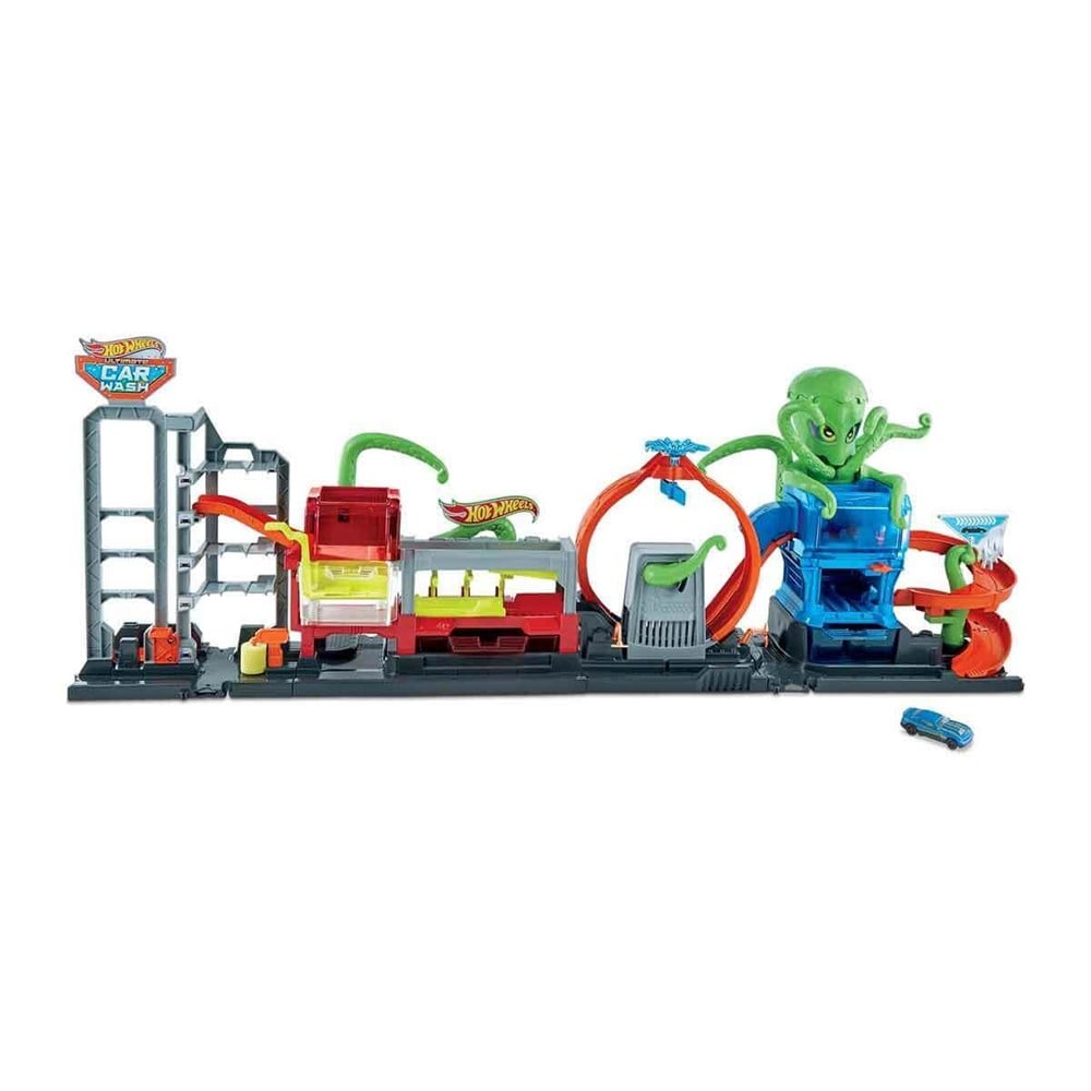 Hot Wheels Dev Ahtapot ile Araba Yıkama Oyun Seti GTT96 Hot Wheels GTT96