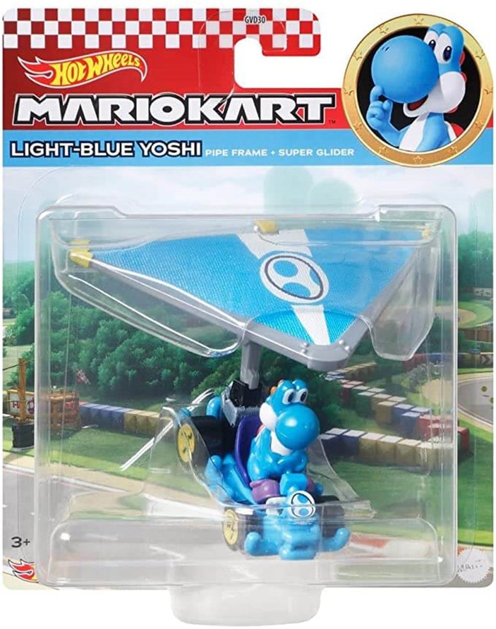 Hot Wheels Mario Kart Planörlü Araçlar Blue Yoshi GVD30-HDB44 Hot Wheels HDB44