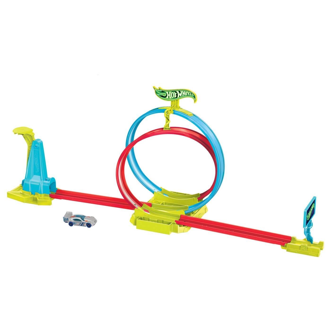 Hot Wheels Neon Yarışlar Çifte Çemberde Yarış Seti HPC05 Hot Wheels HPC05