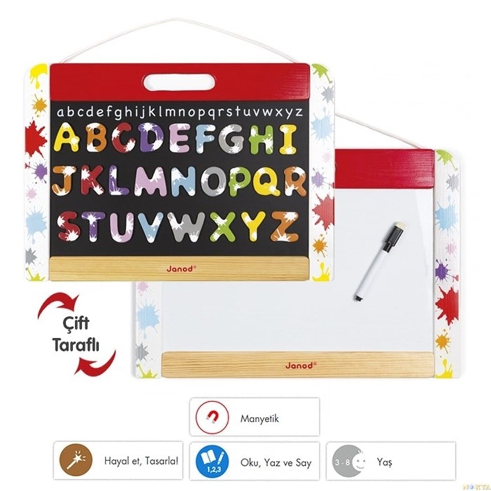 Janod Çift Taraflı Manyetik Yazı Tahtası J09613