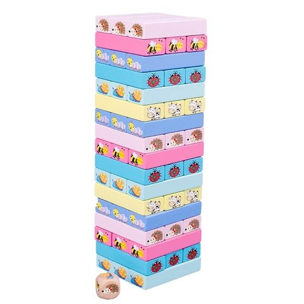 Ahşap Renkli 51 Parça Jenga Kızılkaya KZL 2102100