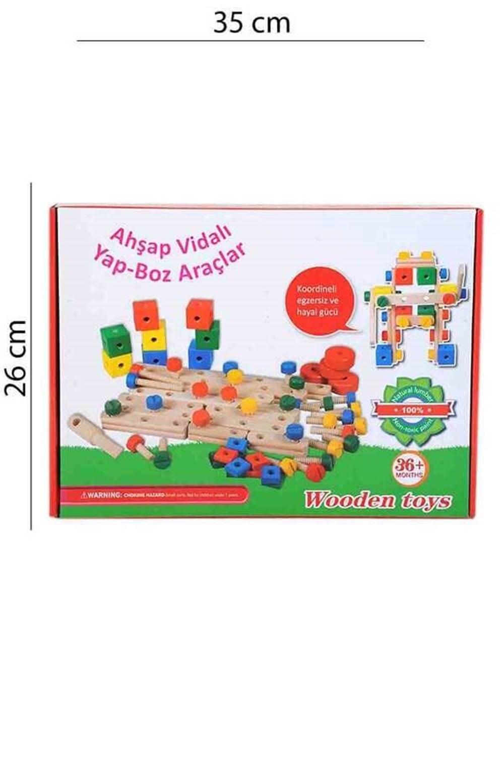 Ahşap Vidalı Yapboz Araçlar Kızılkaya KZL 2102108