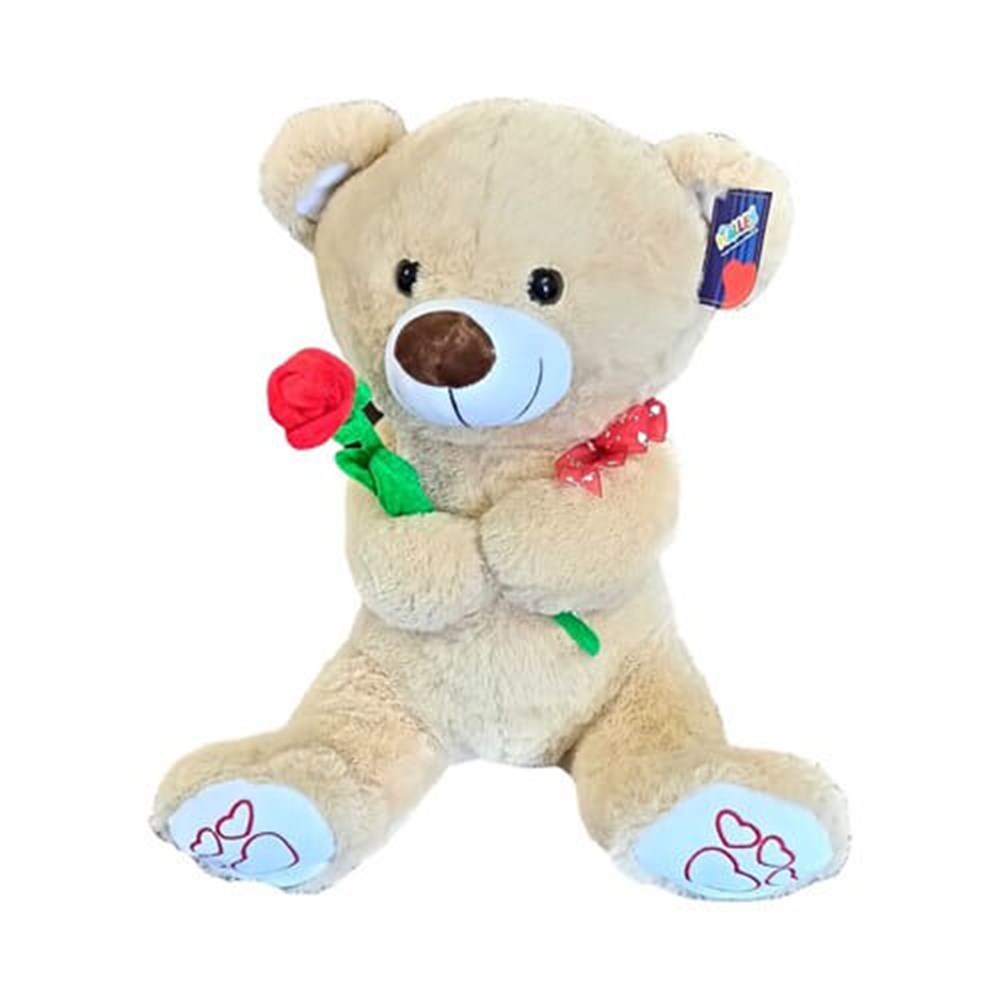 Gül Tutan 50Cm Peluş Ayı Kızılkaya PL78711