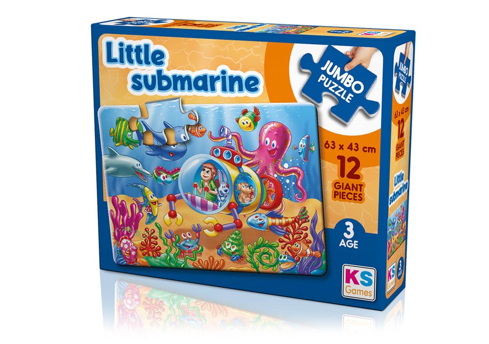 Ks Games Little Submarine 12 Parça Jumbo Boy Puzzle KS Puzzle JP 31006