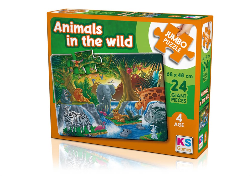Ks Games Animal İn The Wild 24 Parça Jumbo Boy Puzzle KS Puzzle JP 31008