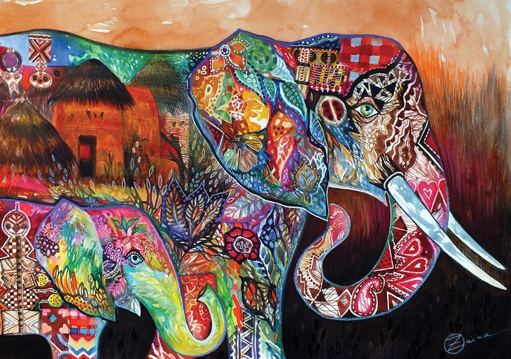 KS 1000 Parça Puzzle African Patchwork KS Puzzle KS 20508