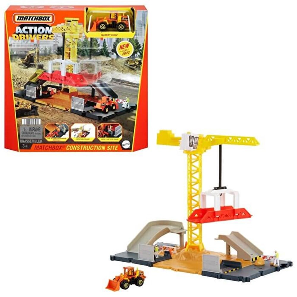 Matchbox Aksiyon Sürücüleri Inşaat Alanı Oyun Seti GVY82-HDL33 Matchbox HDL33