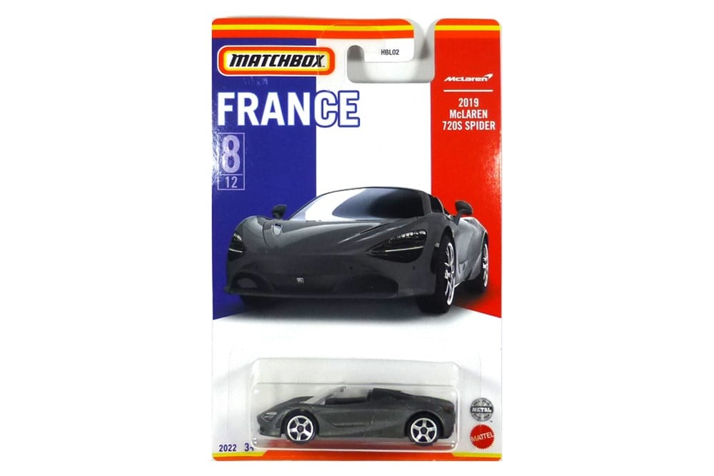 Matchbox Fransa Araçları Serisi 2019 McLaren 720S Spide HBL02-HFH75 Matchbox HFH75