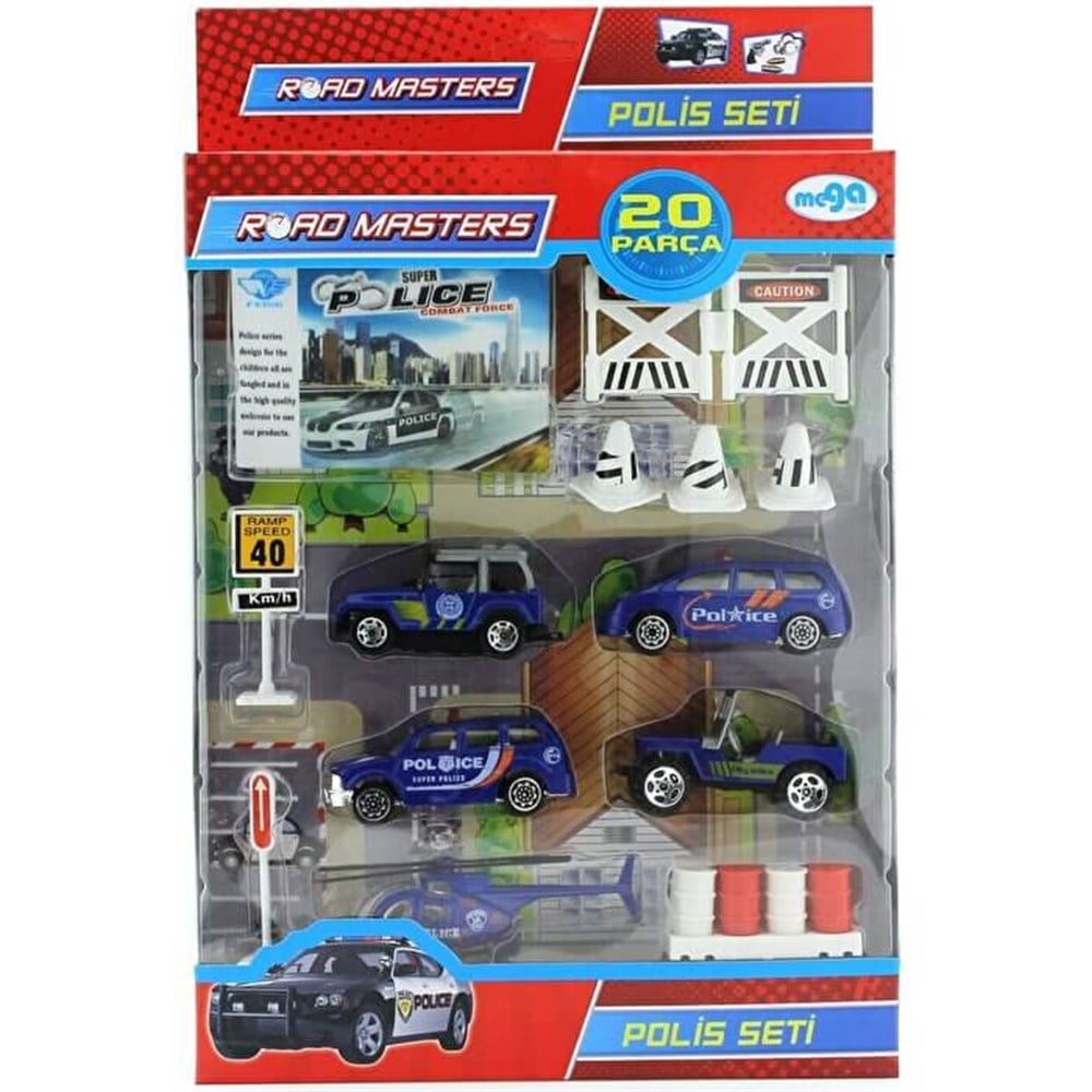 Mega Die Cast Polis Seti 20 Parça Mega CXYP6105