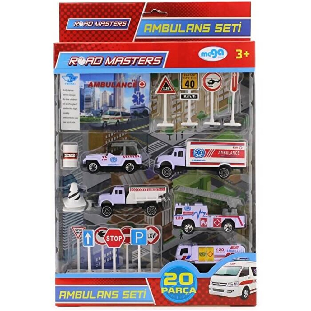 Mega Die Cast Ambulans Seti 20 Parça Mega CXYP9105
