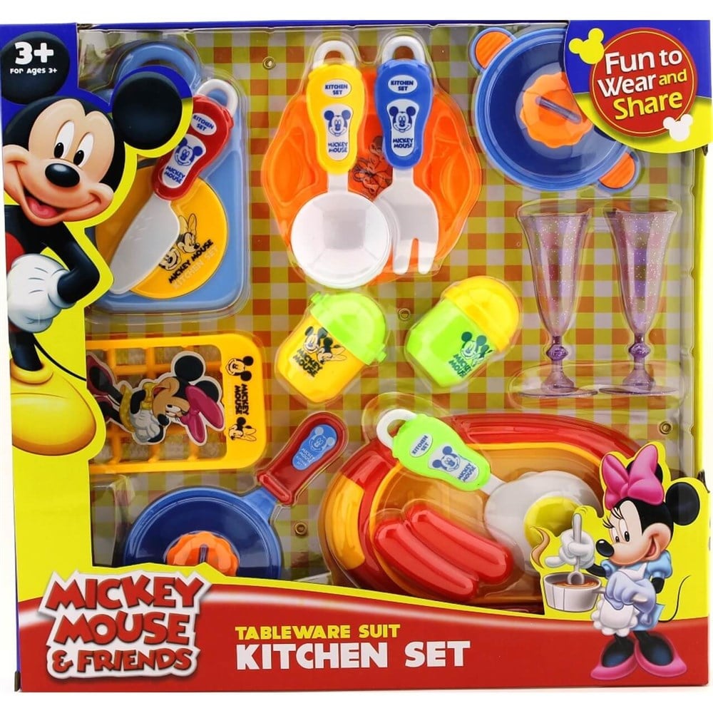Mickey Mouse Mutfak Seti 16 Parça Mega Oyuncak HWA06619