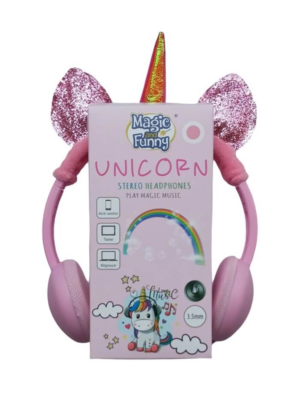 Unicorn Mikrofonlu Kulaklık Pembe Mega Oyuncak UMC002