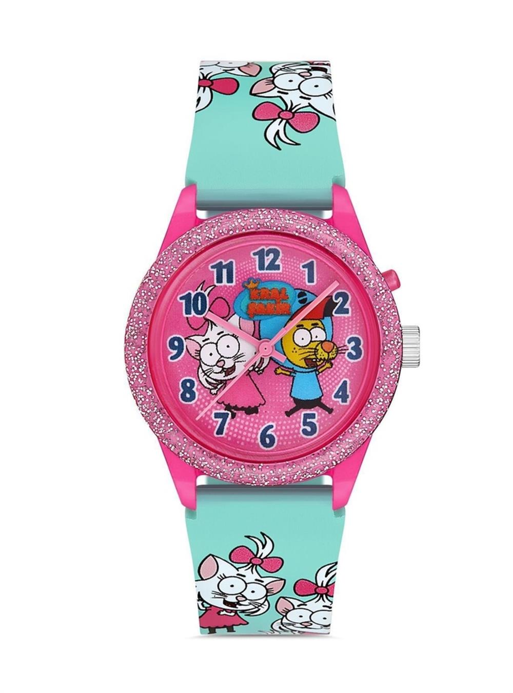 MiniFlak Lisanslı Kral Şakir KS8664-1 Işıklı Mavi Kız Çocuk Kol Saati MiniFlak KS8664-1