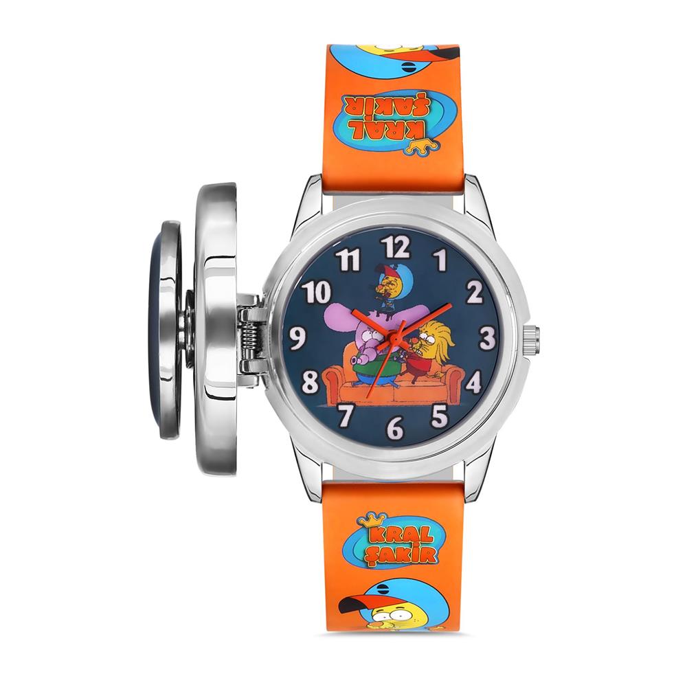 MiniFlak Lisanslı Kral Şakir KS8824-3 Turuncu Erkek Çocuk Kol Saati MiniFlak KS8824-3