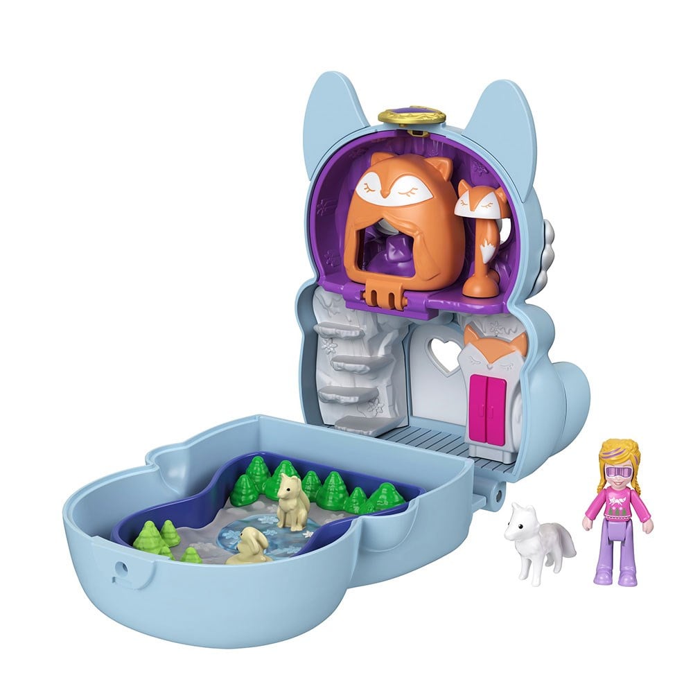 Polly Pocket Çift Taraflı Micro Oyun Setleri Kutup Tilkisi GTM56-GTM57 Polly Pocket GTM57