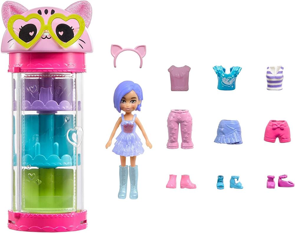 Polly Pocket Moda Eğlencesi Oyun Setleri HKW04-HKW07 Polly Pocket HKW07