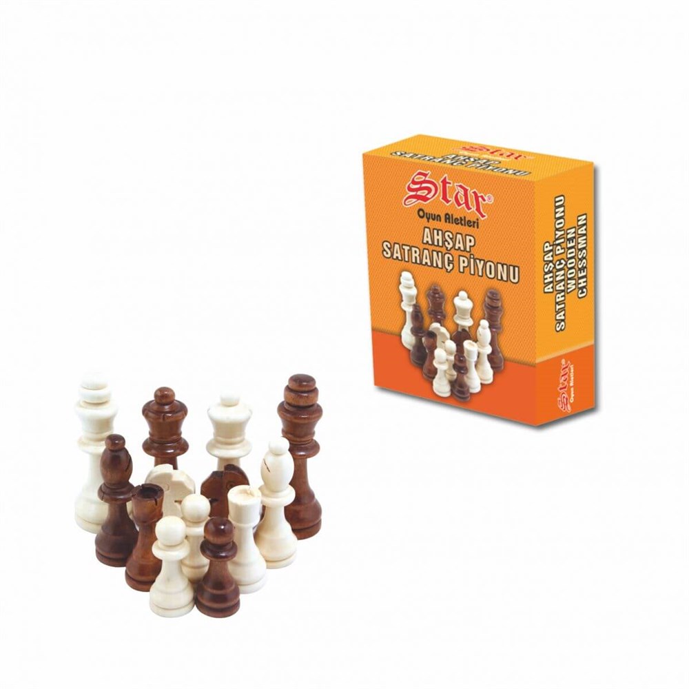 Star Ahşap Satranç Piyonu No:3 Star STR1050249