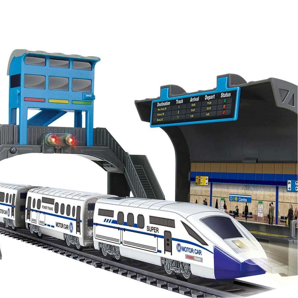 Işıklı Tren İstasyon Seti 17 Parça Sunman S00002001