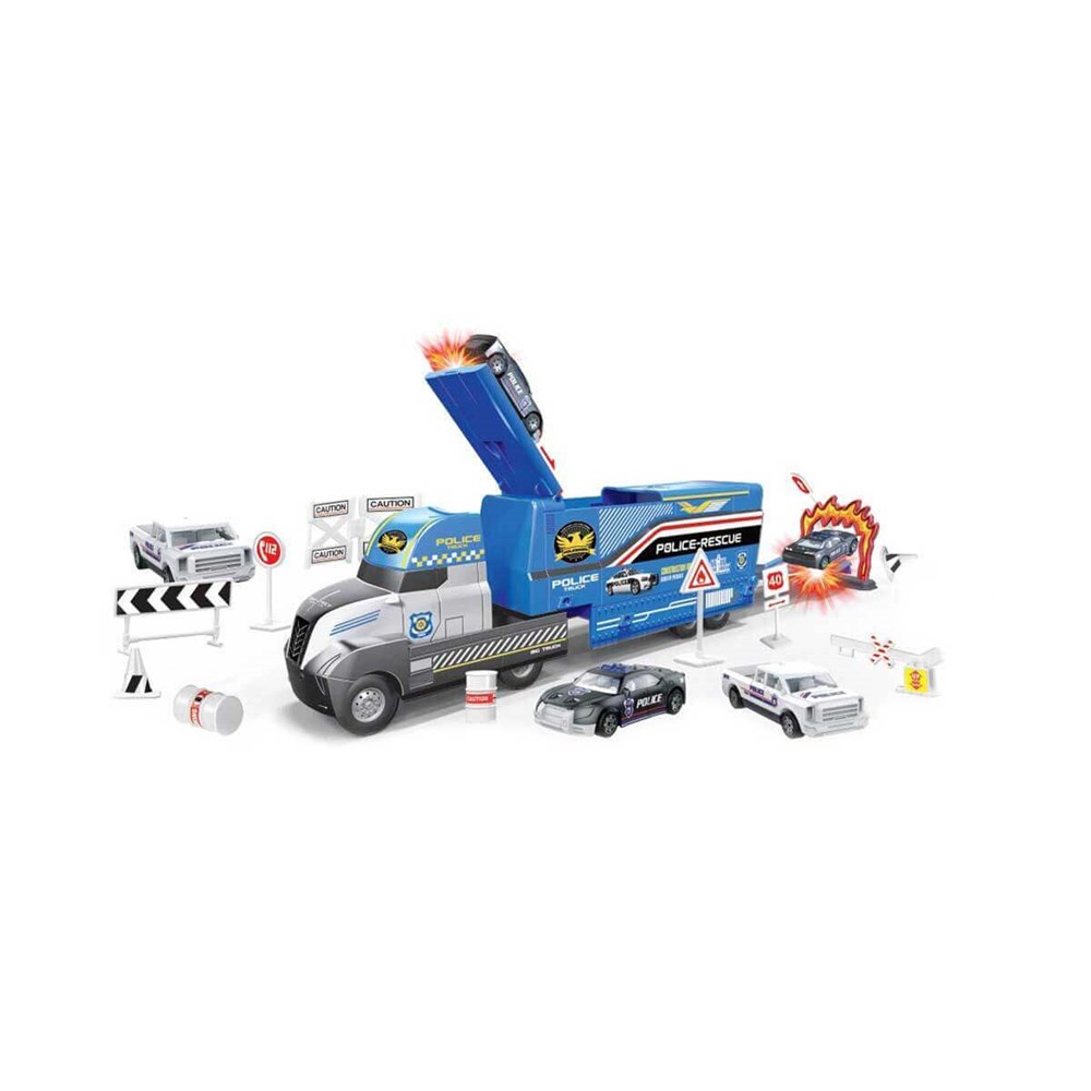 Maxx Wheels Transporter 2 Araçlı Polis Oyun Seti Sunman S00002030