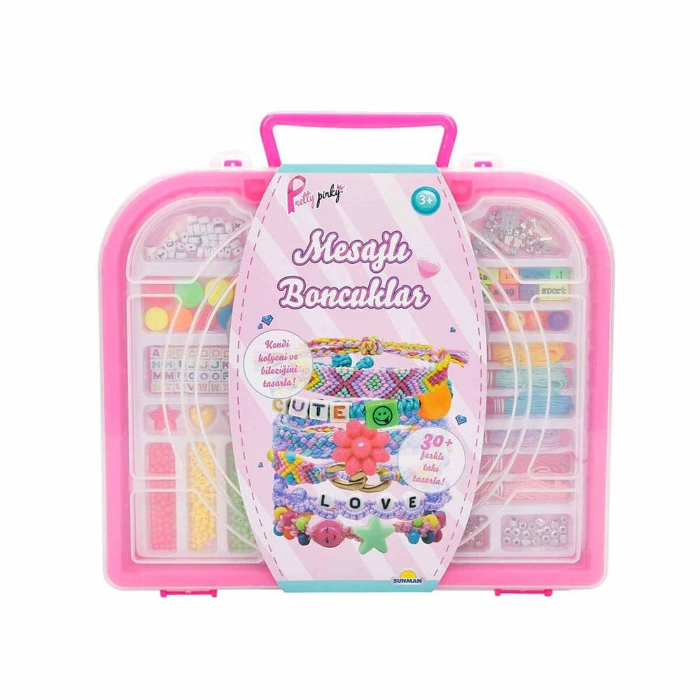 Mesajlı Boncuklar Çantalı Takı Yapım Seti 30 Cm Sunman S00003319