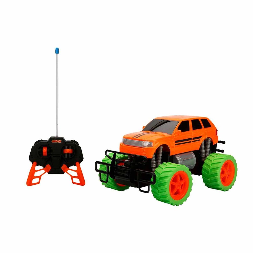 1:18 Uzaktan Kumandalı Neon Jumbo Weels USB Şarjlı Araba 26 cm Jeep Sunman S01080032 J