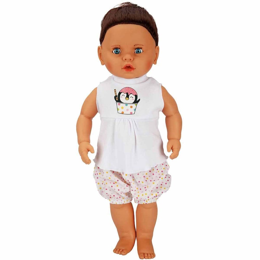 Lila Türkçe Konuşan 60 cm Kumral Penguen Desenli Tshirt Sunman S02060011 PD