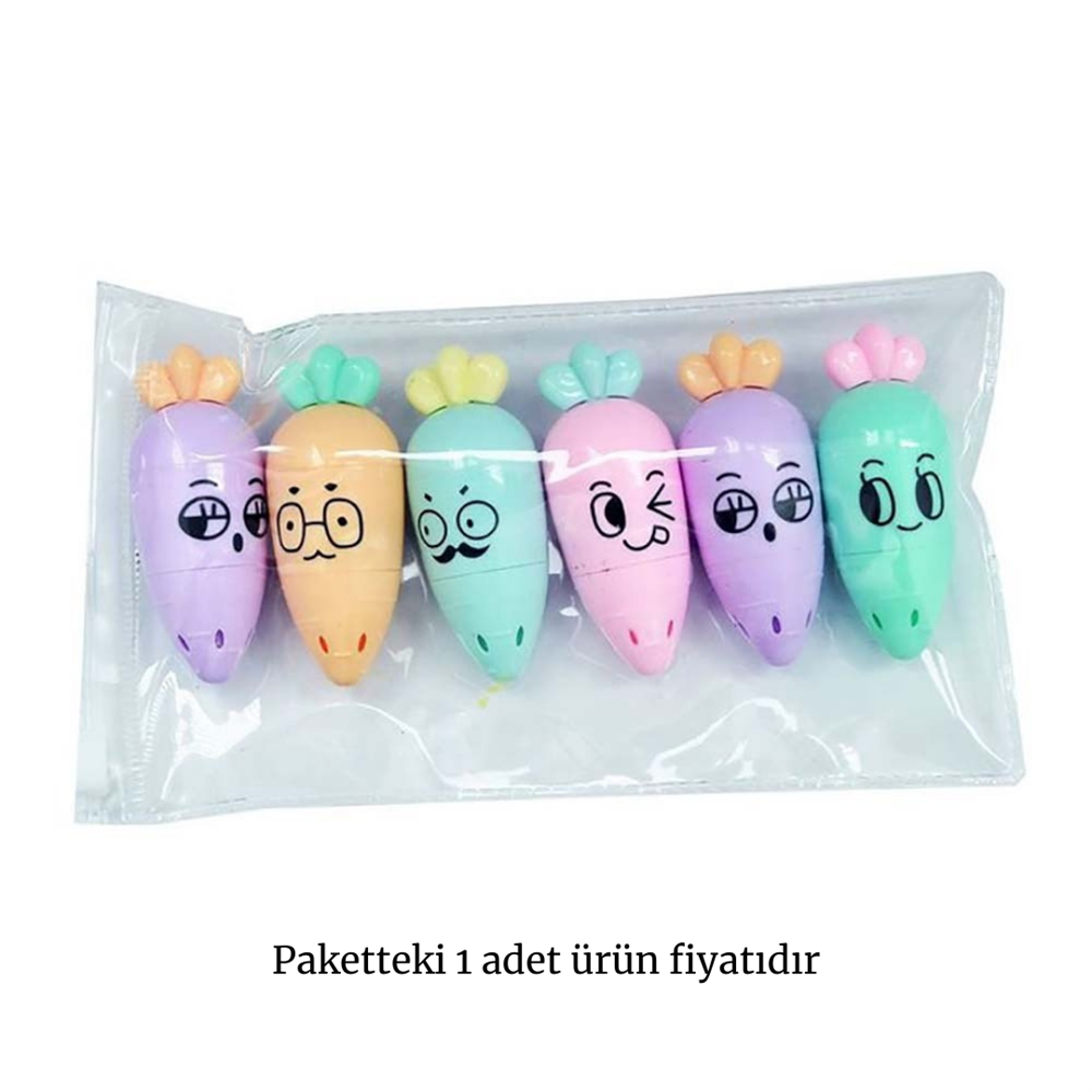 Taros Unick Color Havuç Mini Fosforlu Kalem 1 Adet Taros TAROS5486