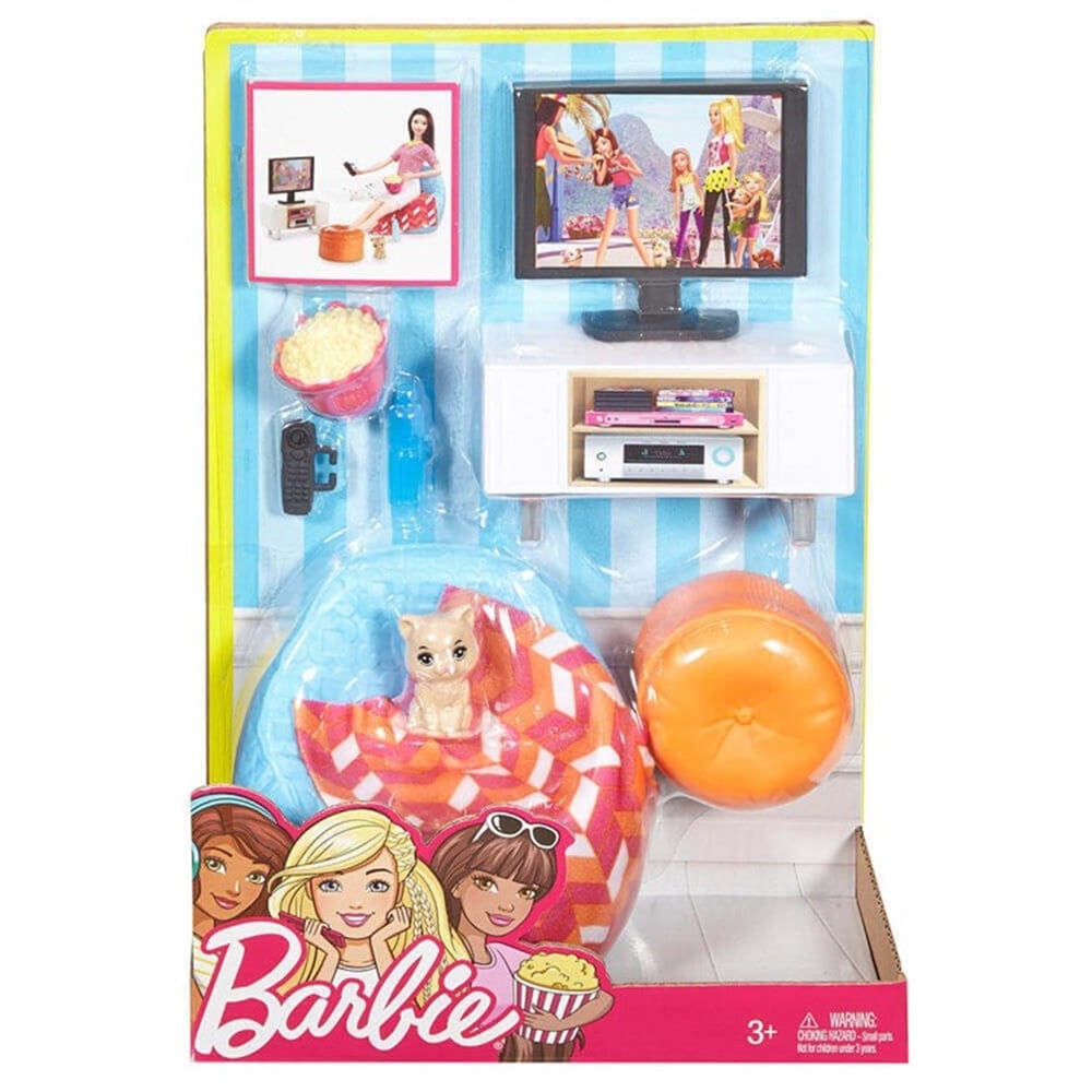 BARBIE EV ICI DEKORASYON OYUN SETLERI DVX46 FILM SETI Toystop DVX46