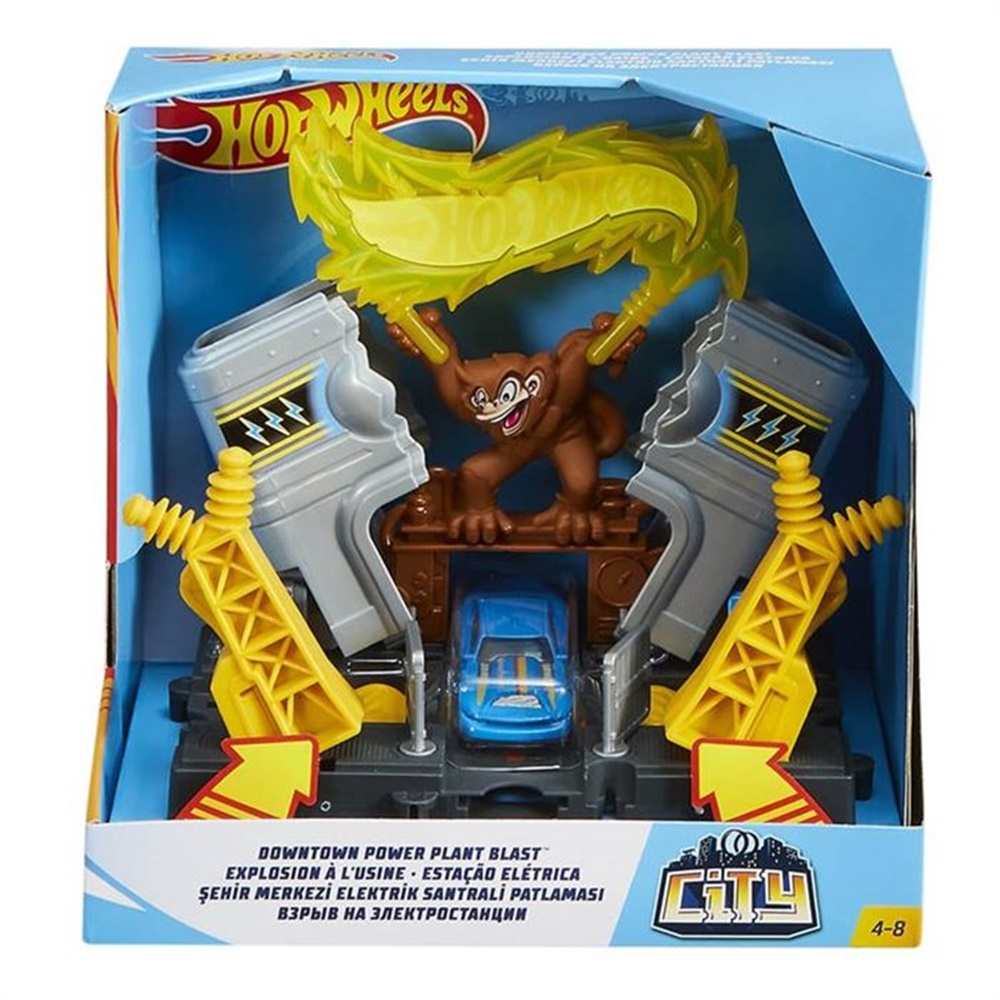 HOT WHEELS SEHIR OTOPARKI OYUN SETLERI ELEKTRIK SANTRALI PATLAMASI Toystop FRH31