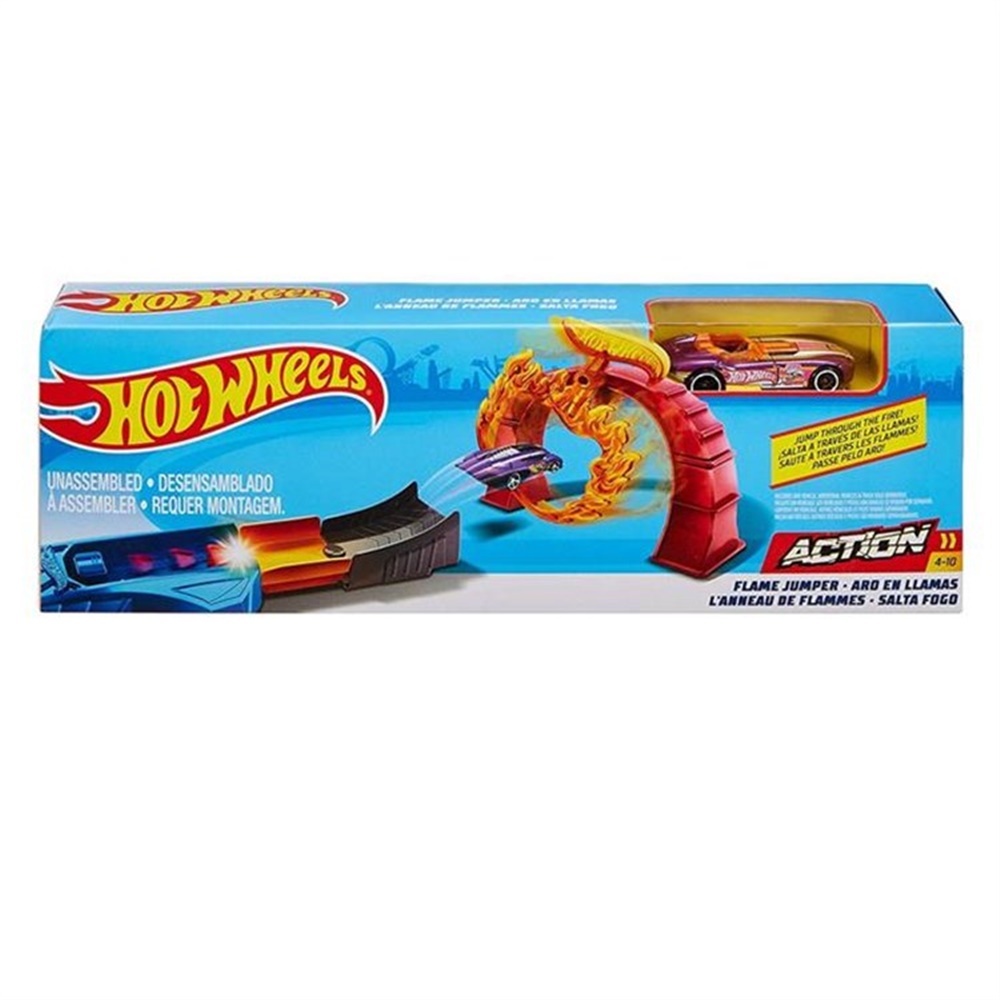 HOT WHEELS AKROBASI ATLAYISI YARIS SETI FLAME JUMPER FTH81 Toystop FTH81