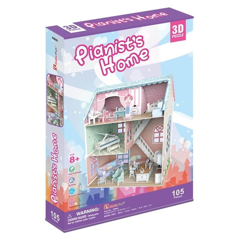 CUBIC FUN 3D PUZZLE 105 PARCA PIYANISTIN EVI Toystop P684H