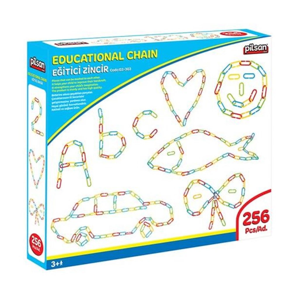 PILSAN EGITICI ZINCIR 256 PARCA Toystop PLS03