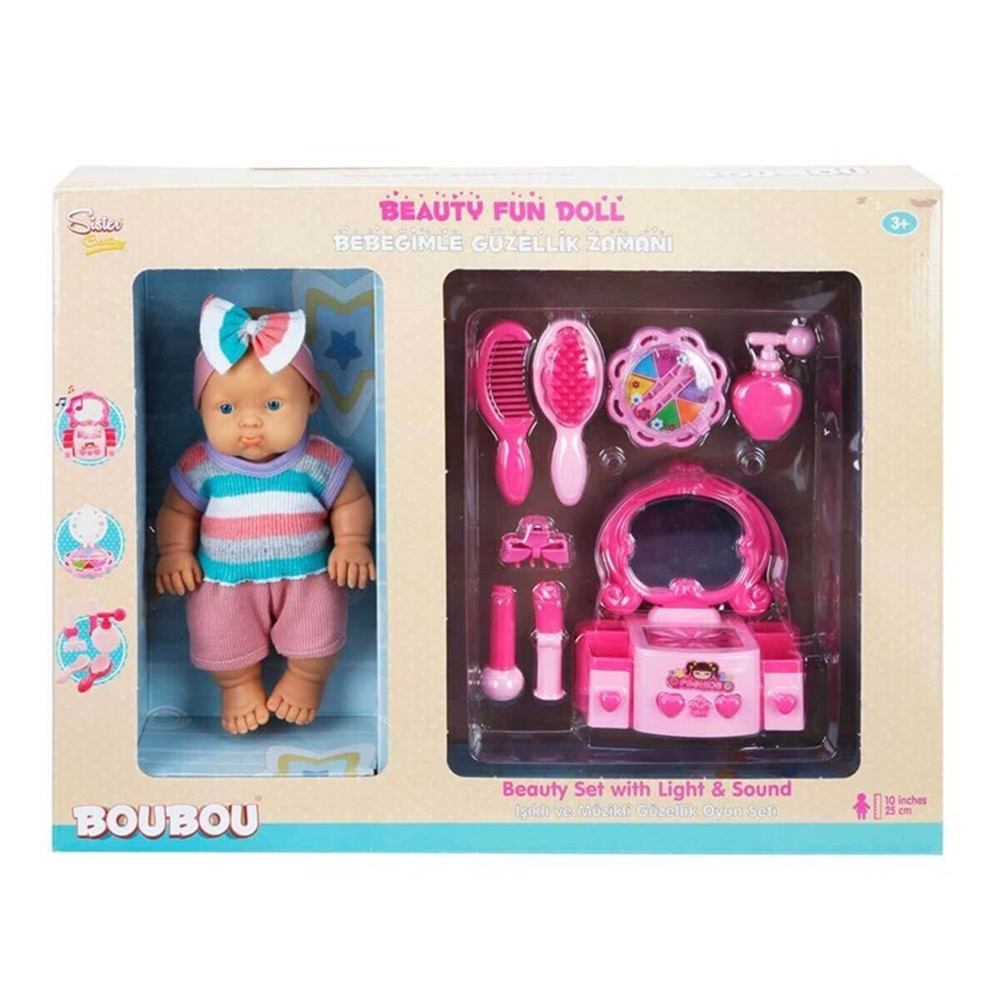 BEBEK SET GUZELLIK ZAMANI AKSESUARLI Toystop SUN 814