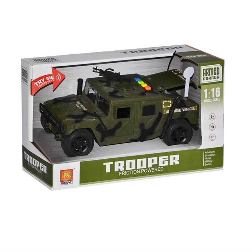 SESLI SURTMELI ASKERI ARAC Toystop WY610A