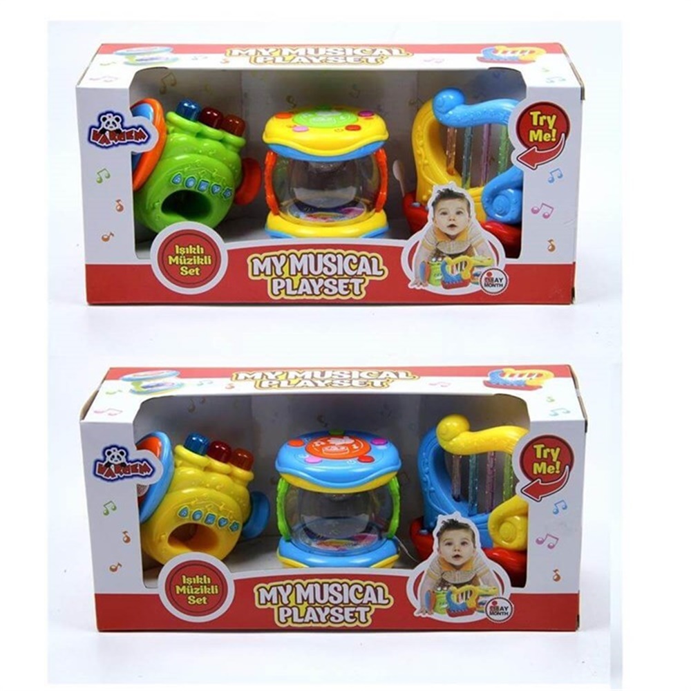 Vardem Üçlü Pilli Sesli Işıklı Sevimli Oyuncaklar