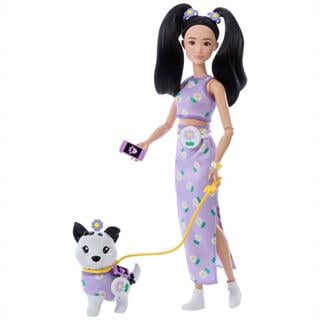 BARBIE UYUMLU DOSTLAR SIYAH SACLI BEBEK VE KOPEKCIGI JFP39 Diğer JFP39