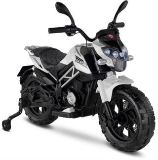 BABYHOPE 447 MOTOCROSS AKULU MOTORSIKLET 12V BEYAZ Diğer 447 MTCRSS B